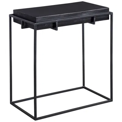 Uttermost Telone 22" Wide Dark Oxidized Black Side Table