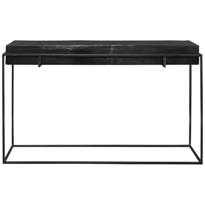 Uttermost Telone 55" Wide Dark Oxidized Black Console Table