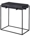 Uttermost Telone Modern Black Side Table