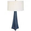 Uttermost Teramo 32" Distressed Blue Ceramic Table Lamp