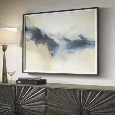 Uttermost Terra Nova Abstract Framed Print In Blue;black;cream