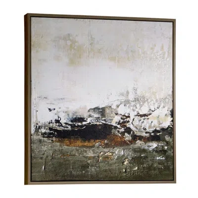Uttermost The Other Side Framed Abstract Art In Black;brown;white;green;gray;yellow;oran