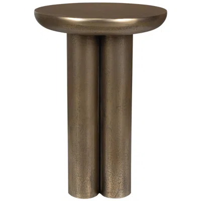 Uttermost Thorp 22" H X 15" W Brass Aluminum Outdoor Accent Table In Brown