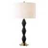 Uttermost Threefold 29 3/4" Black Stone Table Lamp