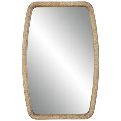 Uttermost Tiki Woven Rattan 23 3/4" X 36 1/4" Wall Mirror In Brown