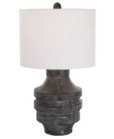Uttermost Timber Table Lamp In Black