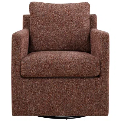 Uttermost Tisdell Canyon And Blush Upholstered Swivel/glider In Brown