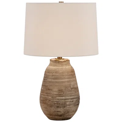Uttermost Tonachio 25 1/2" Brown And Gray Ceramic Table Lamp