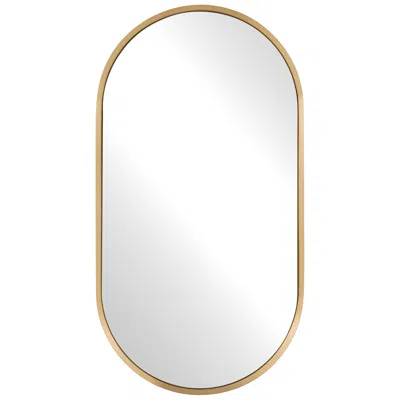 Uttermost Torrado Brass 25 5/8" X 47 3/4" Stainless Steel Oval Mirror