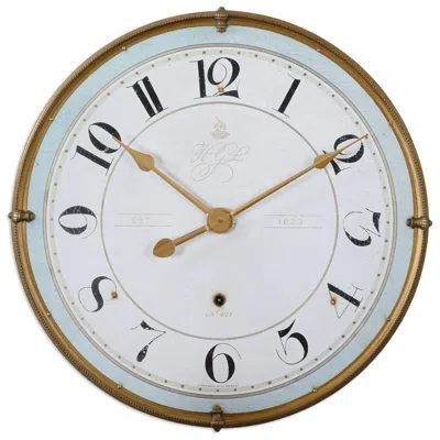 Uttermost Torriana 32" Round Vintage-style Wall Clock