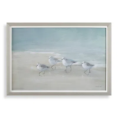 Uttermost Tranquil Shorebirds On The Sand 32 1/2" Wide Framed Wall Art