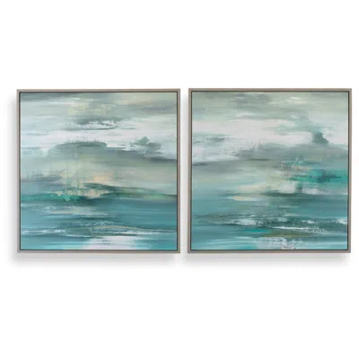 Uttermost Tranquil State Of Mind 37 1/2" Sq 2-piece Framed Canvas Wall Art