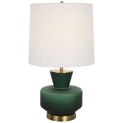 Uttermost Trentino 28" Emerald Green Glass Table Lamp