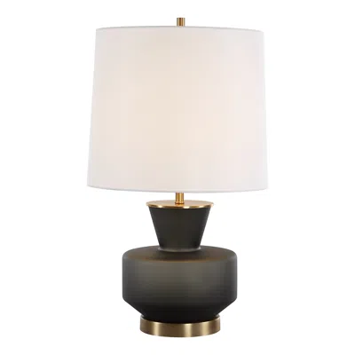 Uttermost Trentino 28" High Modern Black Glass Table Lamp