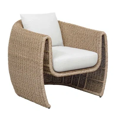 Uttermost Tropic Golden Flax Outdoor Lounge Chair In Brown