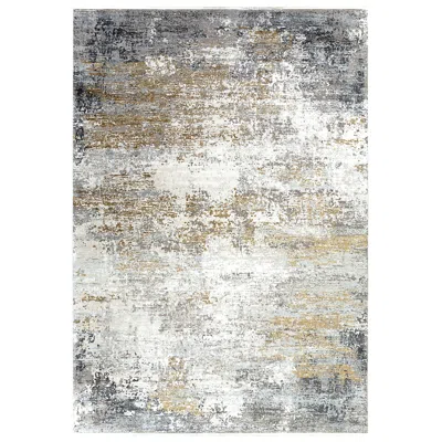 Uttermost Ulen 71508 5'x7'6" Gray And Orange Rectangular Area Rug