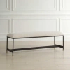 Uttermost Upholstered White Bench In Black;white