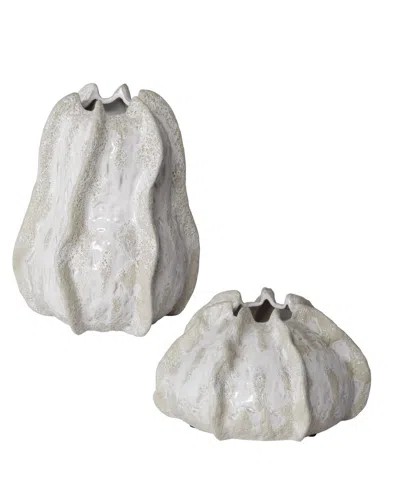 Uttermost Urchin Vases, Set Of 2 In Brown