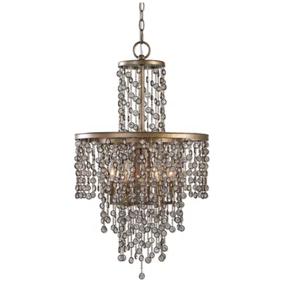 Uttermost Valka 19"w Silver Swedish Iron 6-light Chandelier