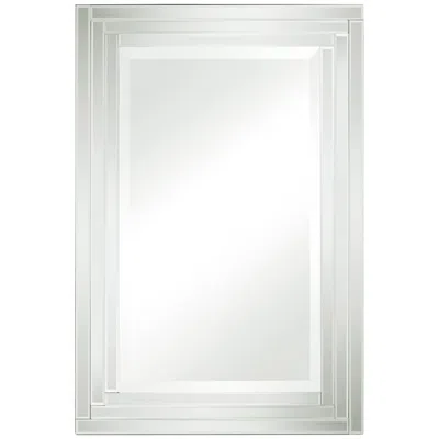 Uttermost Vedi Stepped Glass 24 3/4" X 36 3/4" Rectangular Wall Mirror