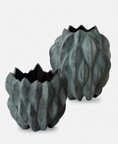 Uttermost Verdant Vases, Set Of 2 In Bronze
