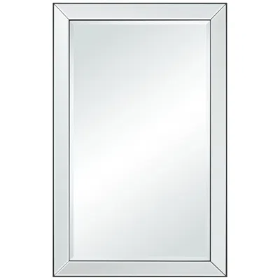 Uttermost Verne Matte Black Edging 24" X 38" Rectangular Wall Mirror