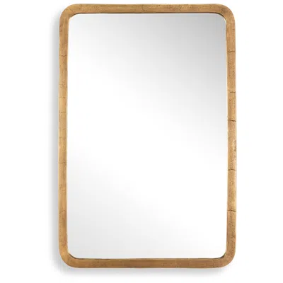 Uttermost Vestry Brass 24" X 35 1/2" Wall Mirror In Brown