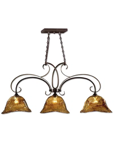Uttermost Vetraio 3 Lt Bronze Kitchen Island Light In Animal Print