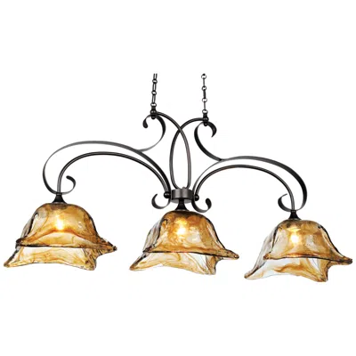 Uttermost Vetraio 47" Wide Oiled Bronze Kitchen Island Chandelier