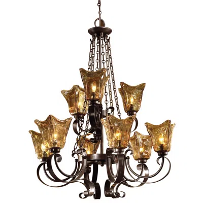 Uttermost Vetraio Collection 31" Wide Nine Light Art Glass Chandelier
