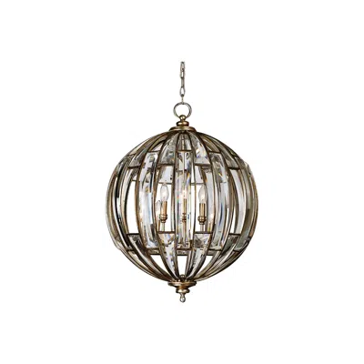 Uttermost Vicentina 22" Wide Silver Champagne Leaf Pendant
