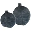 Uttermost Viewpoint Aged Black 2-piece Vase Set