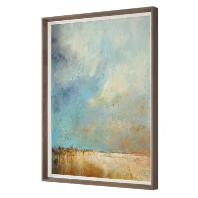 Uttermost Vista Grande Framed Desertscape Print In Blue,brown,ivory