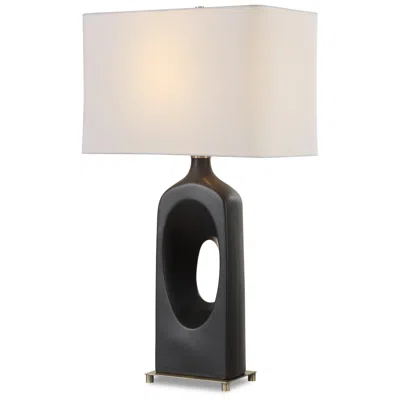 Uttermost Void 30" Black Ceramic Table Lamp