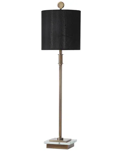 Uttermost Volante Antique Brass Table Lamp In Black