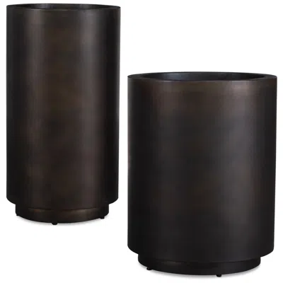 Uttermost Volcan Indoor-outdoor 2-piece Rich Bronze Metal Planters