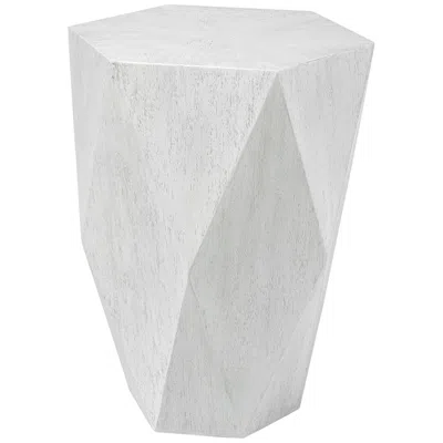 Uttermost Volker 18 1/2" Wide White Geometric Side Table