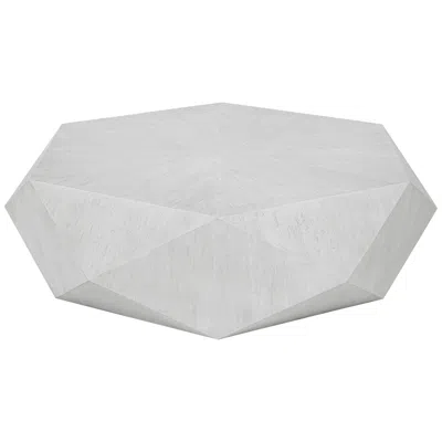 Uttermost Volker 50" Wide White Geometric Coffee Table