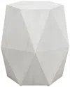 Uttermost Volker Geometric Accent Table In White