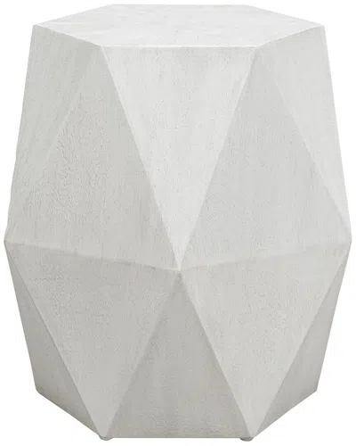 Uttermost Volker Geometric Accent Table In White