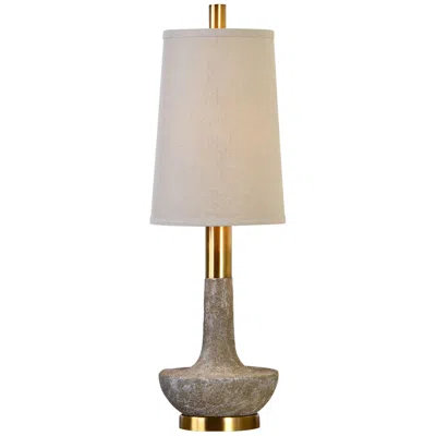 Uttermost Volongo 30 3/4" Textured Stone And Ivory Modern Table Lamp