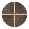 Uttermost Walnut Elegance Gold 42" Round Wall Clock