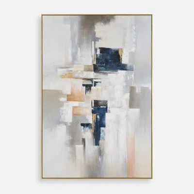 Uttermost Waterfront Geometric Abstract Art In Multicolor