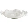Uttermost Wave Crest White Indoor-outdoor Earthenware Bowl