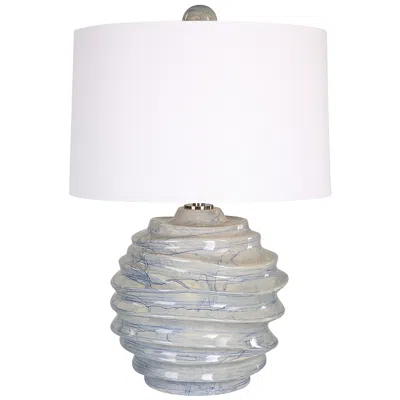 Uttermost Waves 26" Cobalt Blue Drip Glaze Ceramic Table Lamp