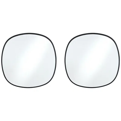 Uttermost Webster Black 34" Round Wall Mirrors Set Of 2
