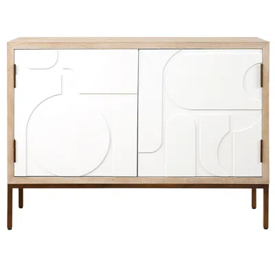 Uttermost Weimar Natural And Cream 2 Door Cabinet