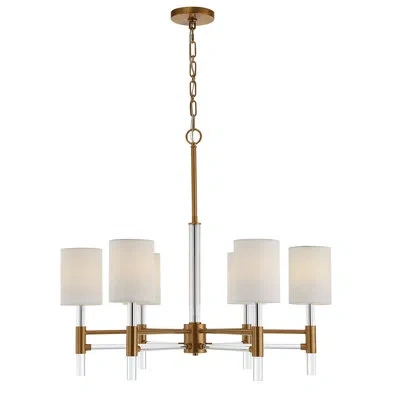 Uttermost Welkin 6 - Light Steel Classic / Traditional Chandelier In Brass