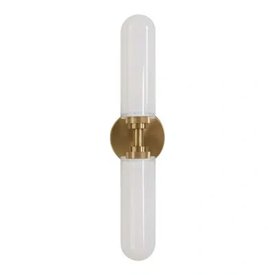 Uttermost Wellsville 2 Lt Brass Sconce In Brushed Brass