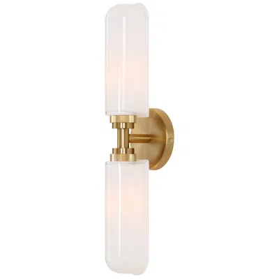 Uttermost Wellsville 22" Wide Opal White Glass 2 Lt Wall Sconce